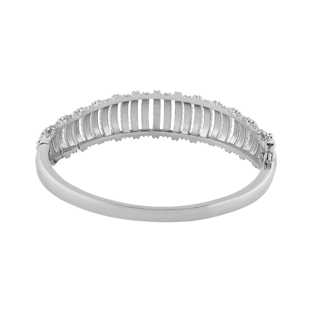 Teejh Pranjal Precious CZ Stones Silver Bracelet