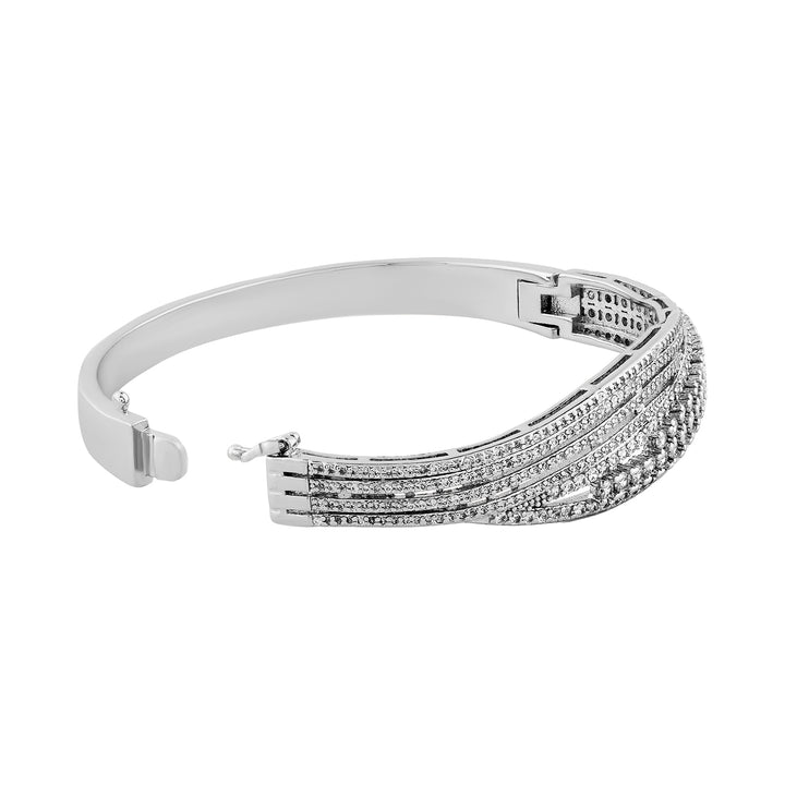 Teejh Madhavi Mirage CZ Stones Silver Bracelet