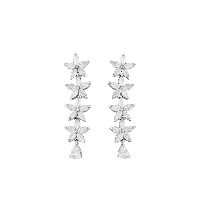 Teejh Zivaah Silver and White Earring