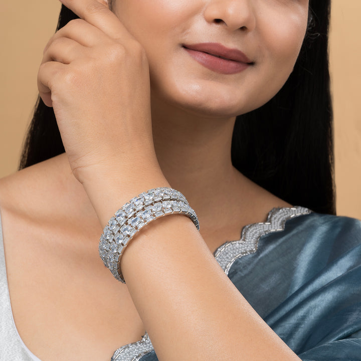 Teejh Eternaa Silver Bangles