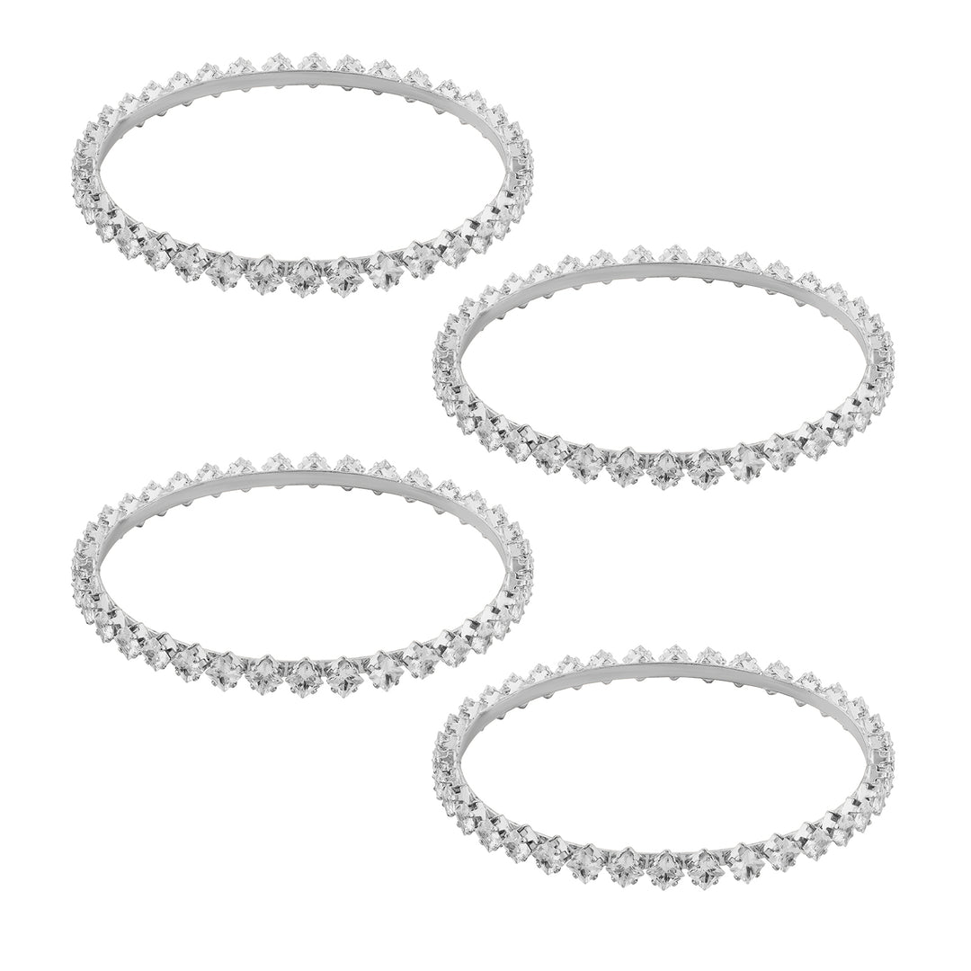 Teejh Glowy Silver Bangles