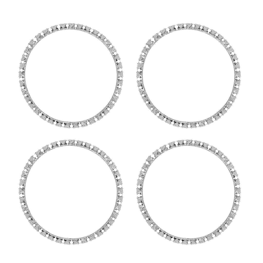Teejh Glowy Silver Bangles