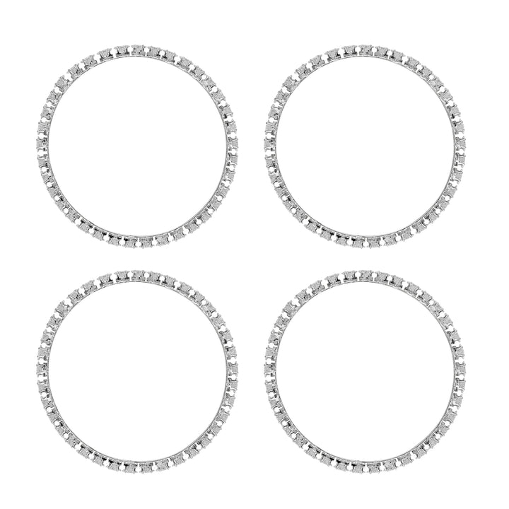 Teejh Glowy Silver Bangles