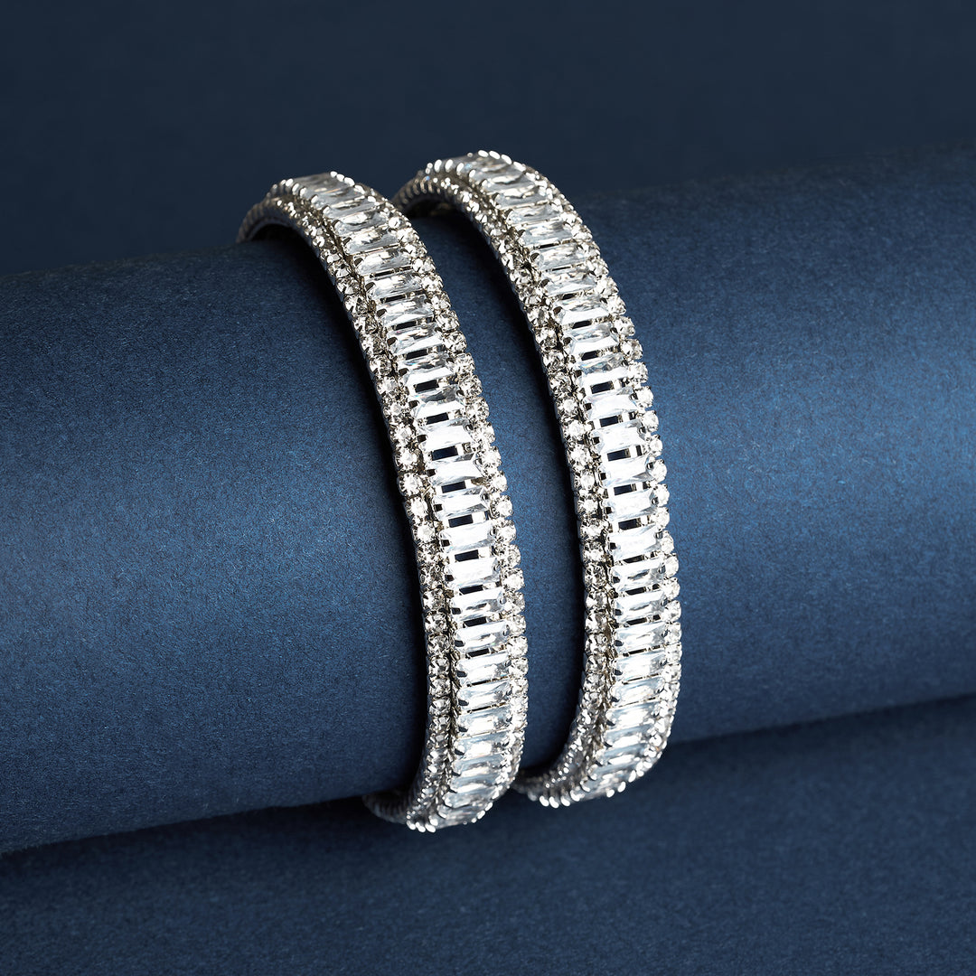 Teejh Nayab Silver  Bangles