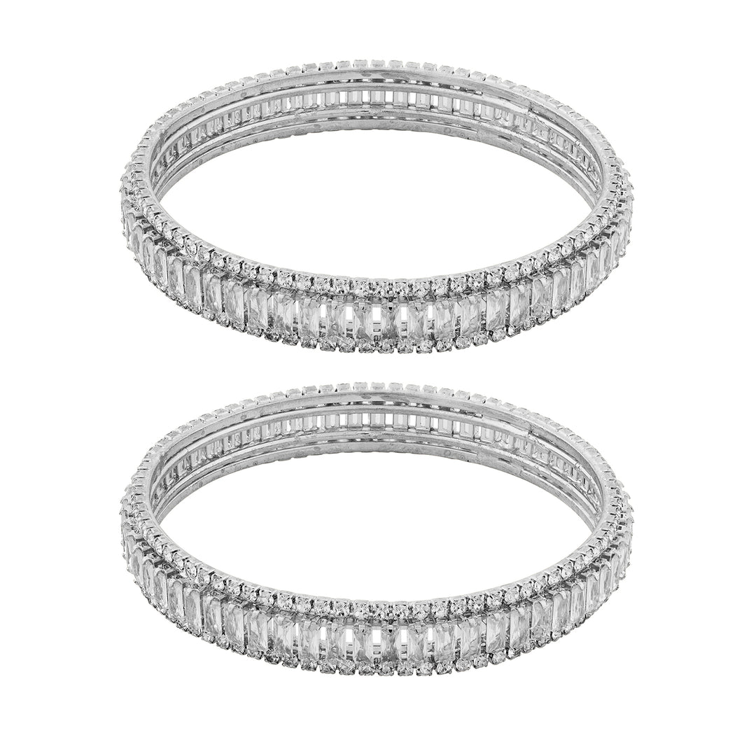 Teejh Nayab Silver  Bangles
