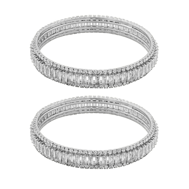 Teejh Nayab Silver  Bangles