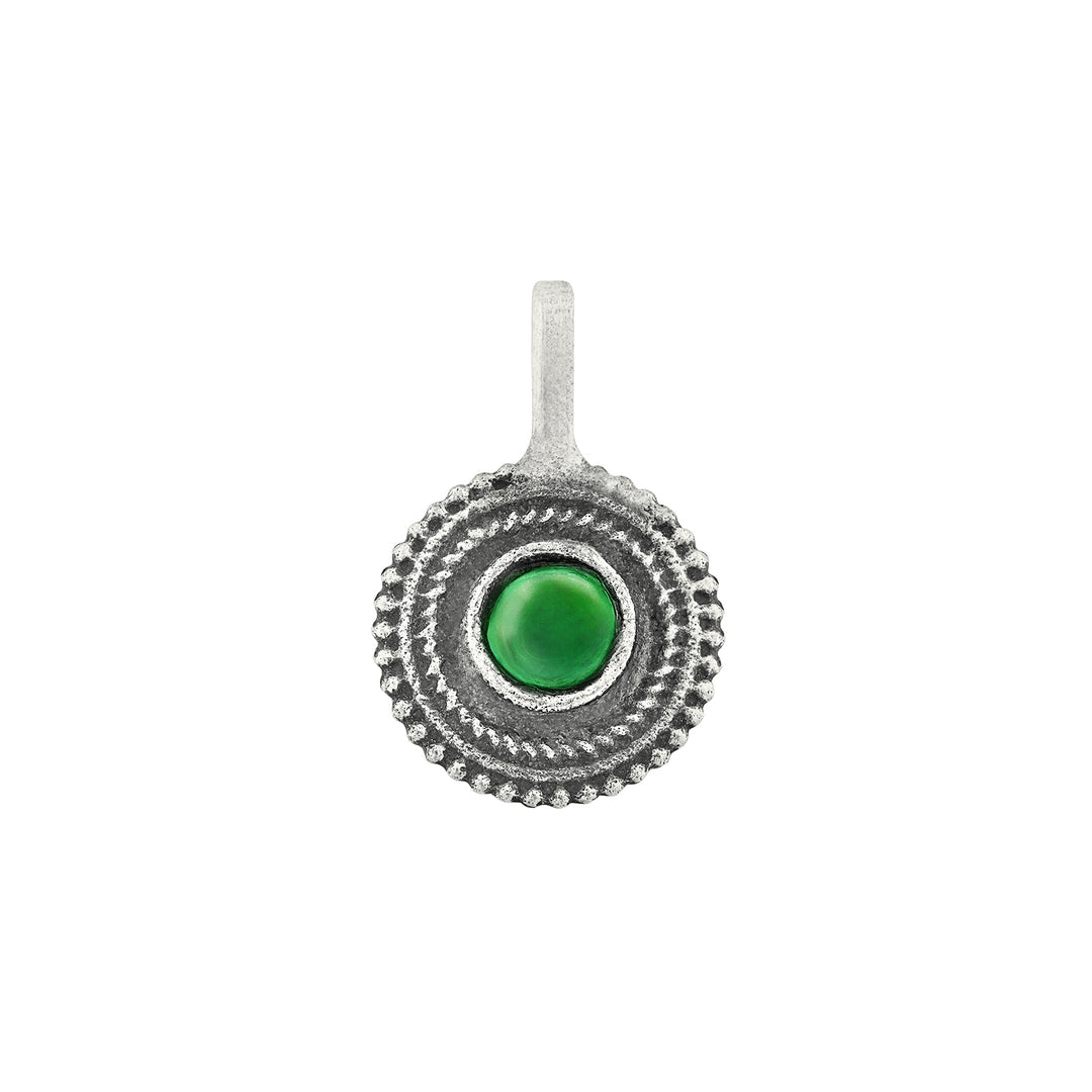 Teejh Vanika Green Stone Press on Nosepin