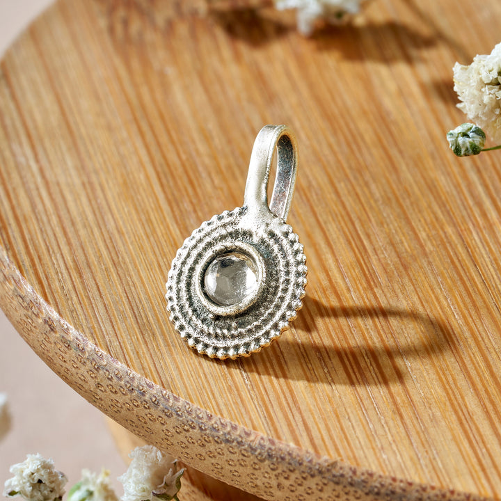 Teejh Vanika White Stone Press on Nosepin