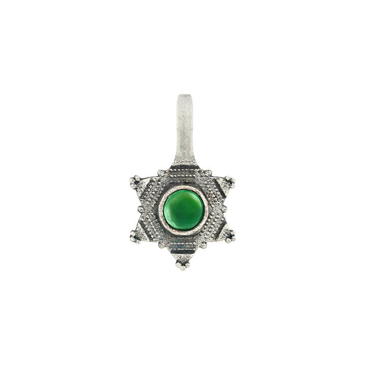 Teejh Rishka Green Stone Press on Nosepin