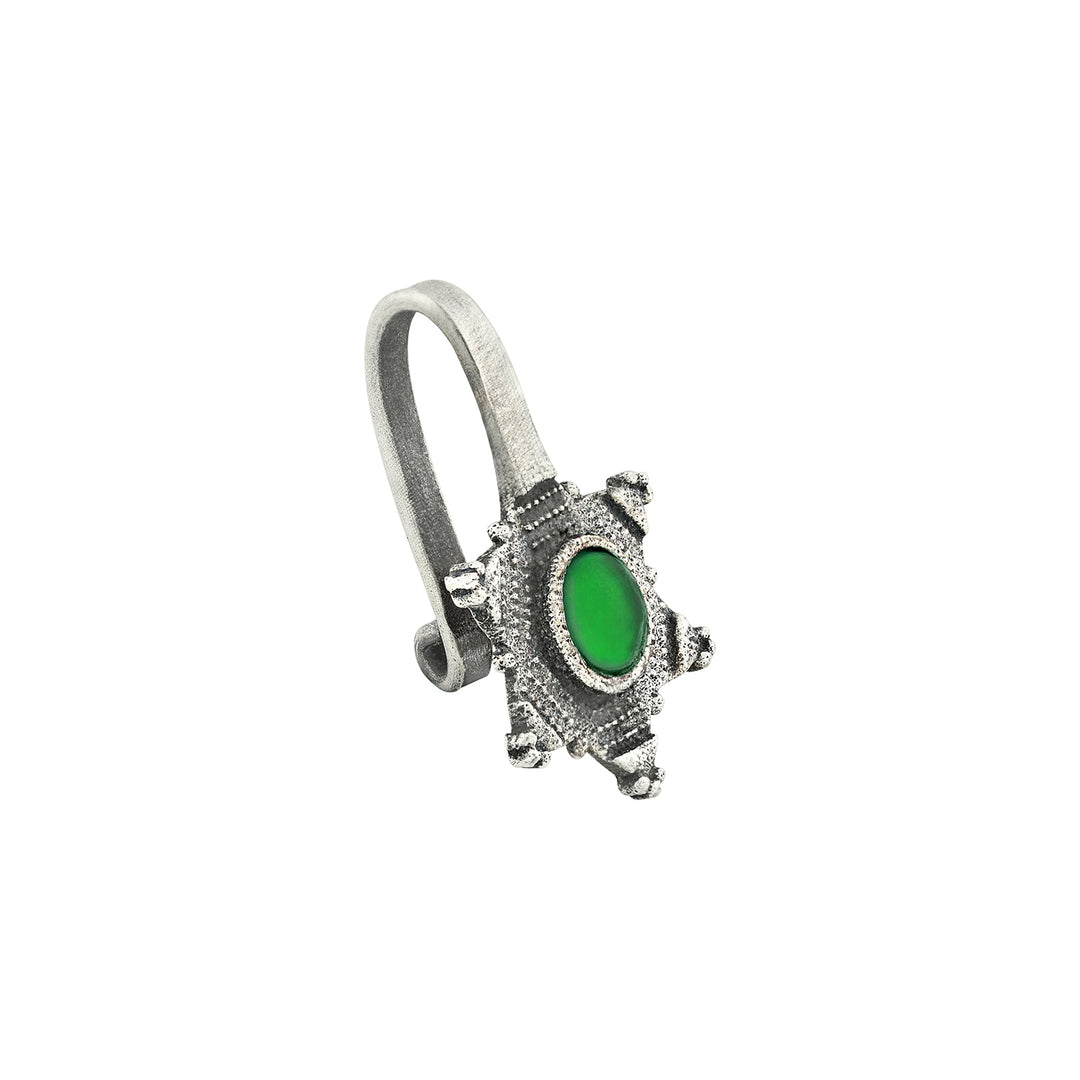 Teejh Rishka Green Stone Press on Nosepin