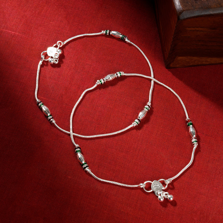 Teejh Anekha Silver Payal