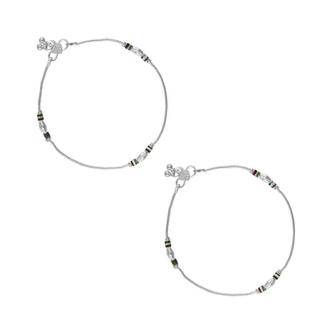 Teejh Anekha Silver Payal