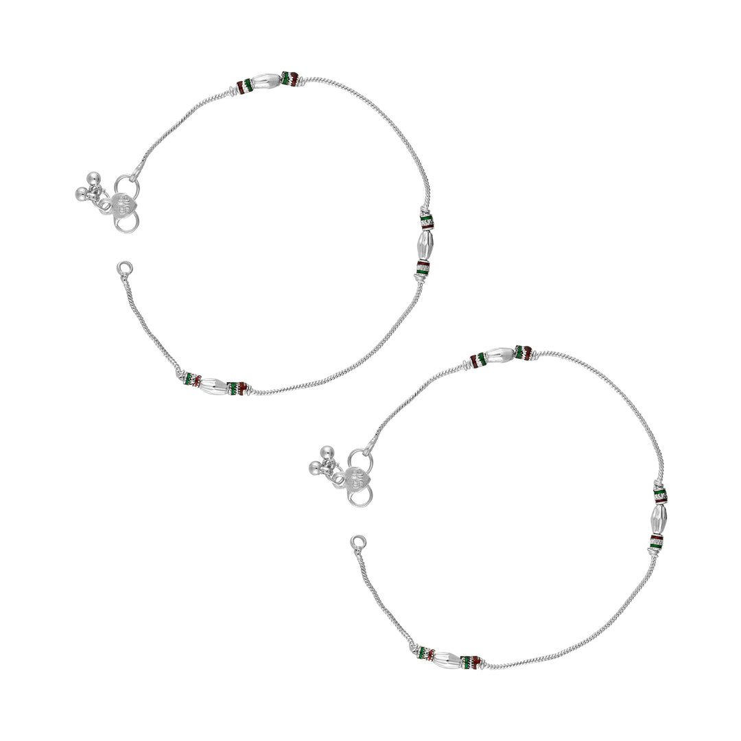 Teejh Anekha Silver Payal