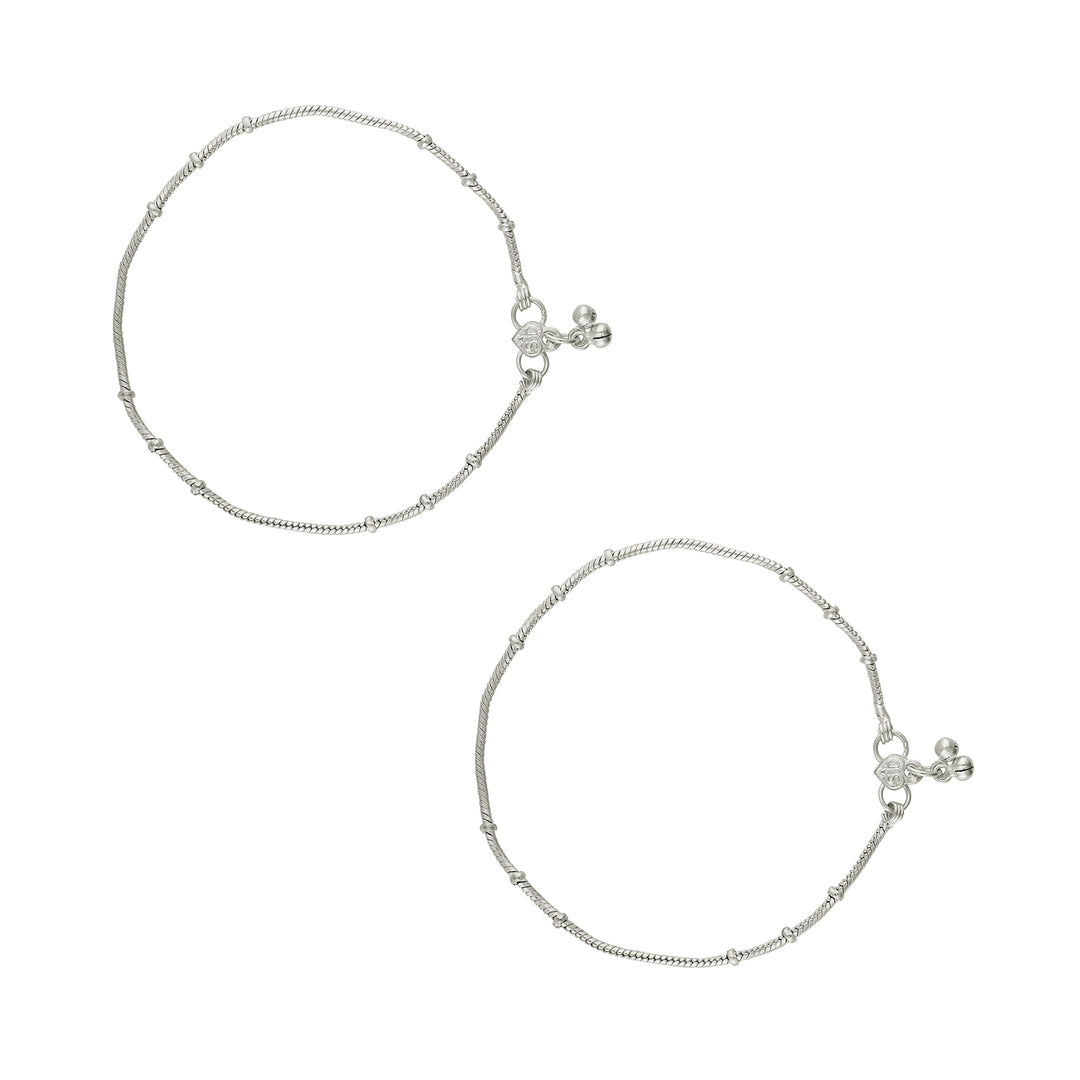 Teejh Saashi Silver Payal