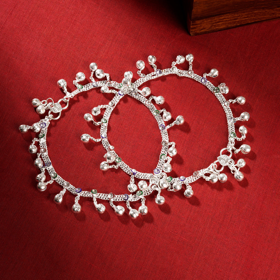 Teejh Sathiyapriya Silver Payal