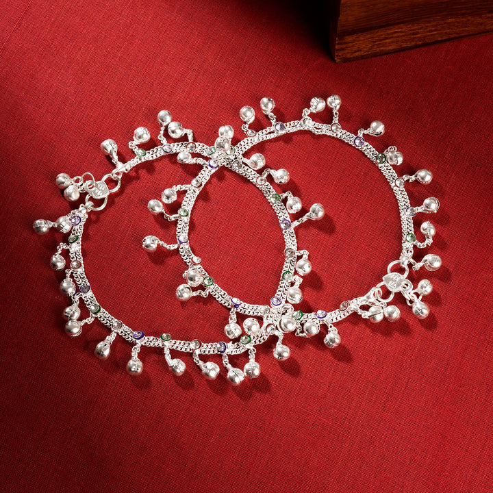 Teejh Sathiyapriya Silver Payal