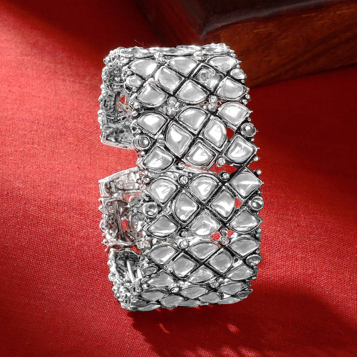 Teejh Kaarviya intricate Silver Bracelet