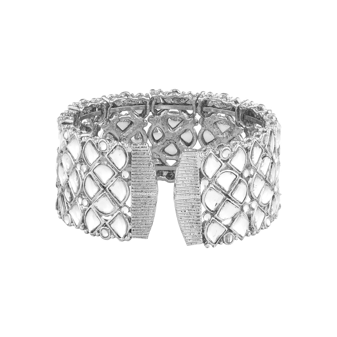 Teejh Kaarviya intricate Silver Bracelet