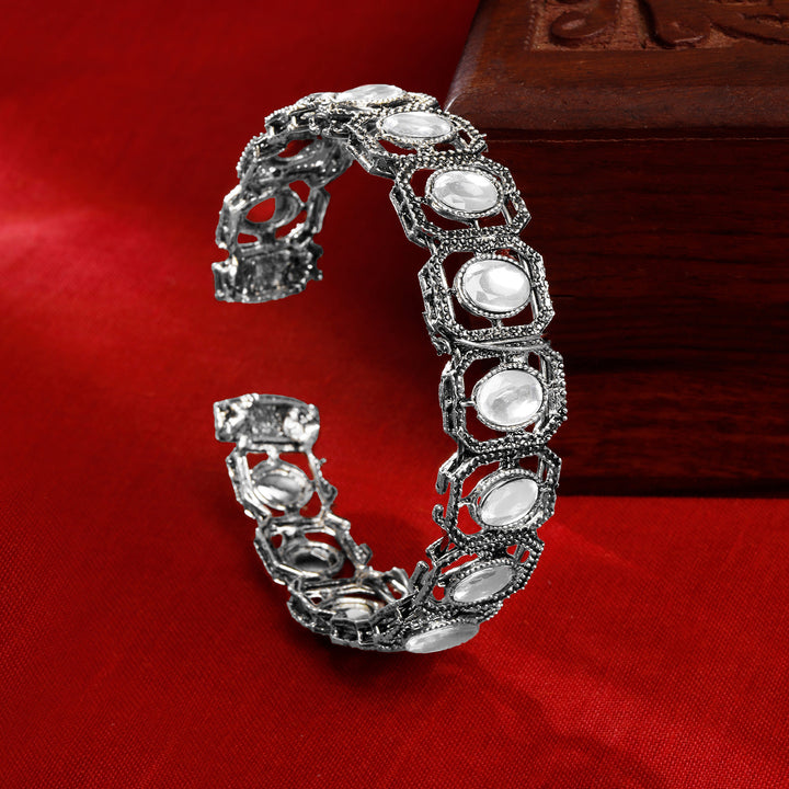 Teejh Dviti Silver Polki Bracelet