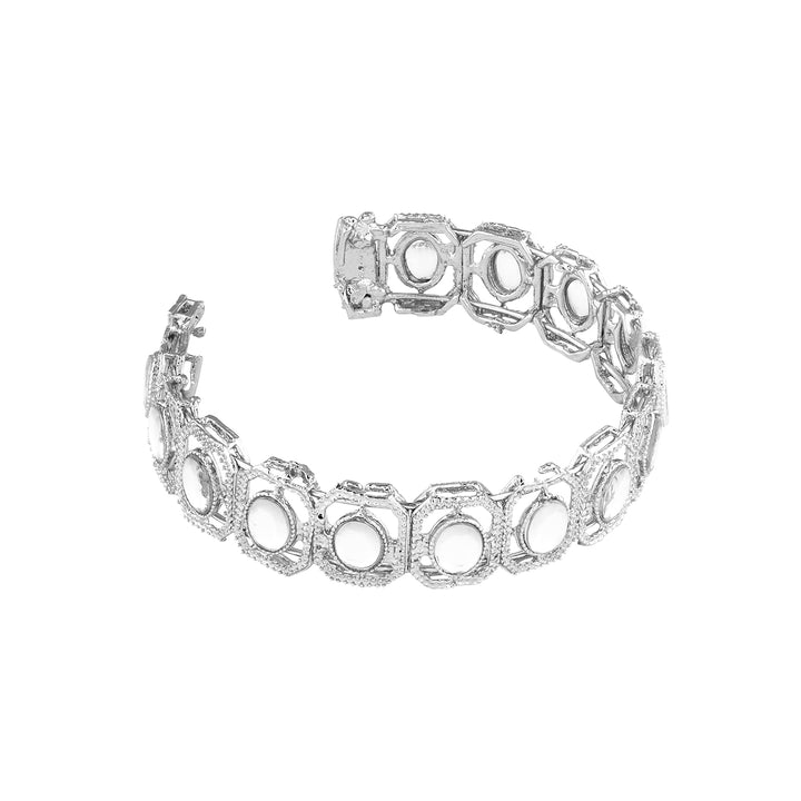 Teejh Dviti Silver Polki Bracelet
