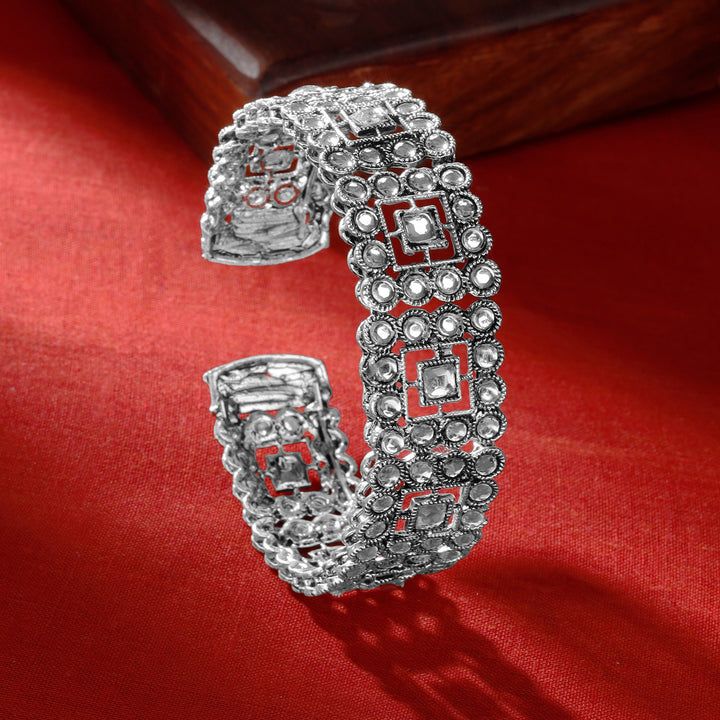 Teejh Sreeja Silver Polki Bracelet