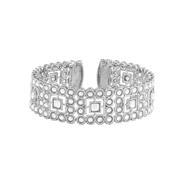 Teejh Sreeja Silver Polki Bracelet