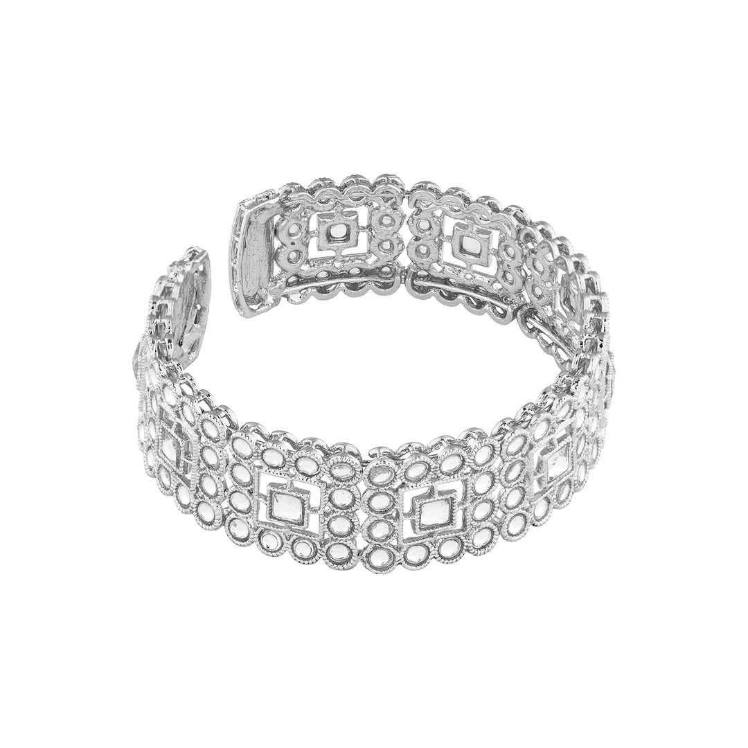 Teejh Sreeja Silver Polki Bracelet