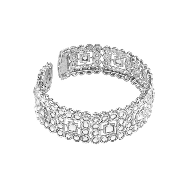 Teejh Sreeja Silver Polki Bracelet