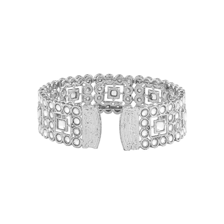 Teejh Sreeja Silver Polki Bracelet
