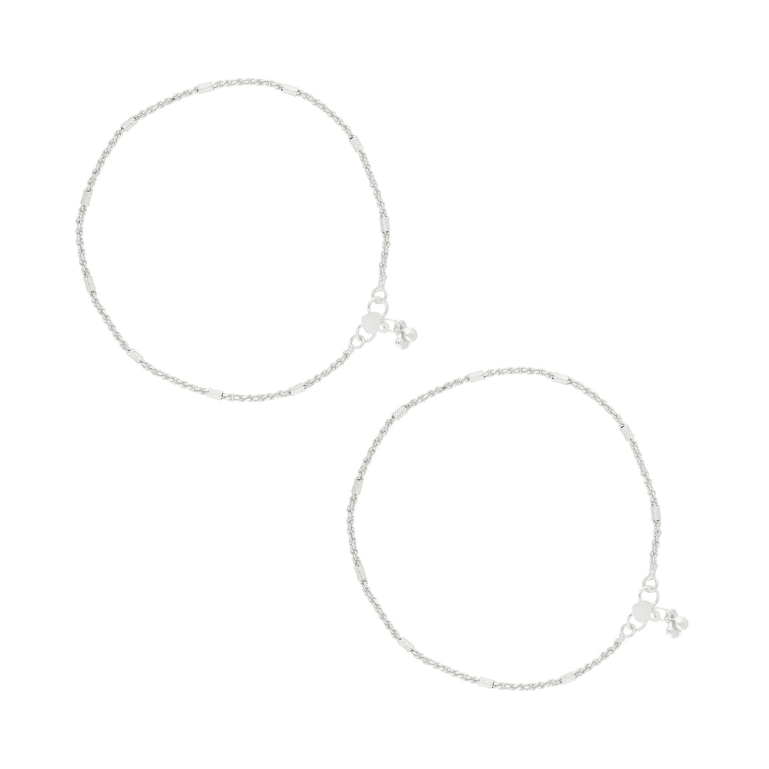 Teejh Priyamvadha Silver Payal