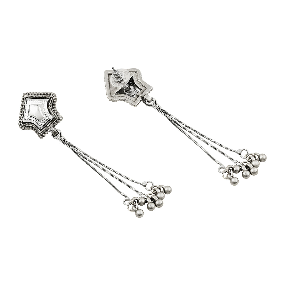 Teejh Riba Silver Ghungroo Danglers