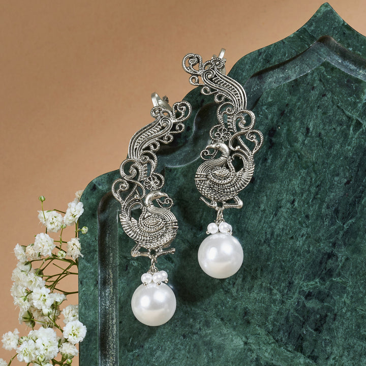 Teejh Karika Silver Pearl Earcuffs