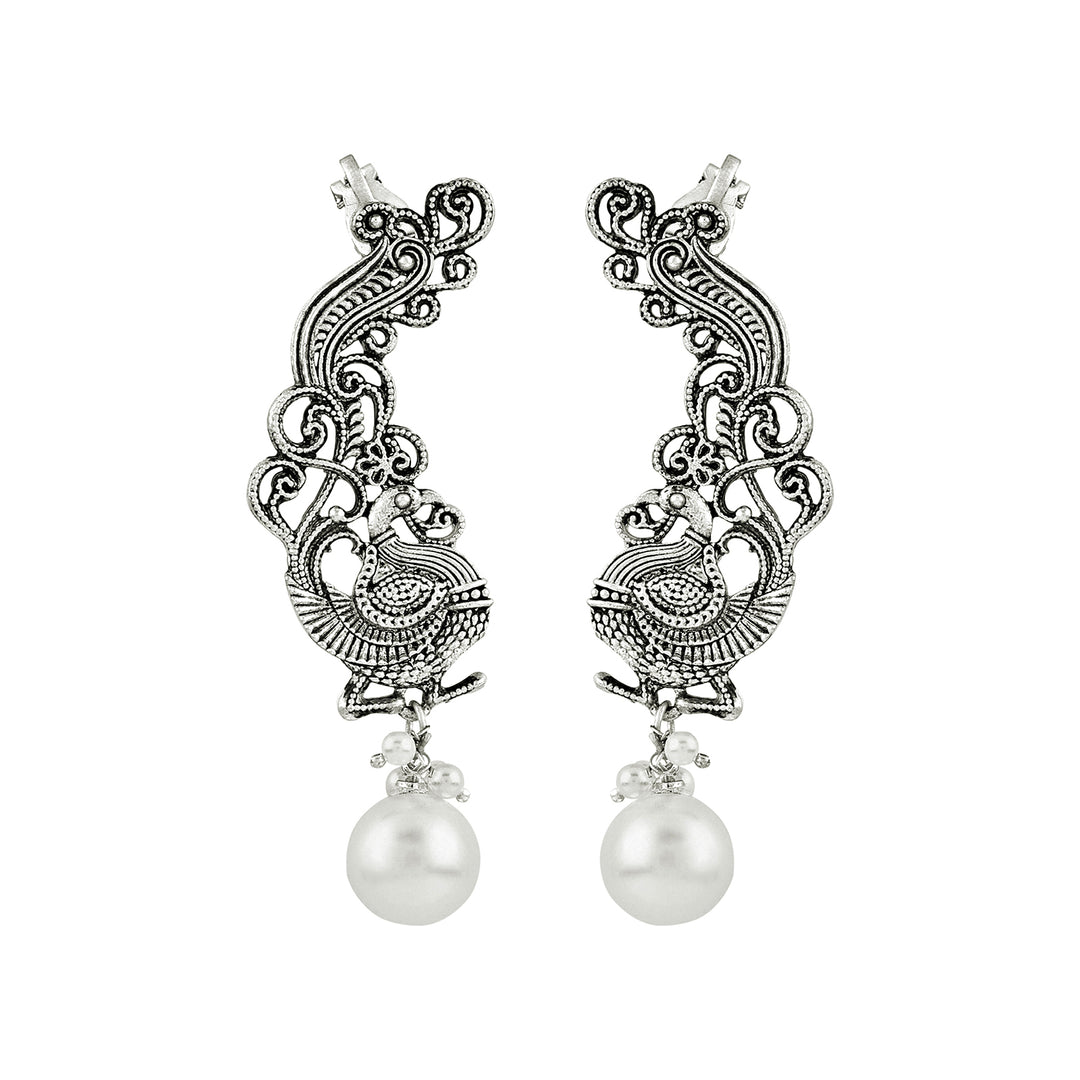 Teejh Karika Silver Pearl Earcuffs