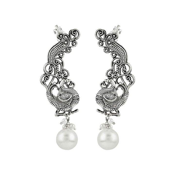 Teejh Karika Silver Pearl Earcuffs