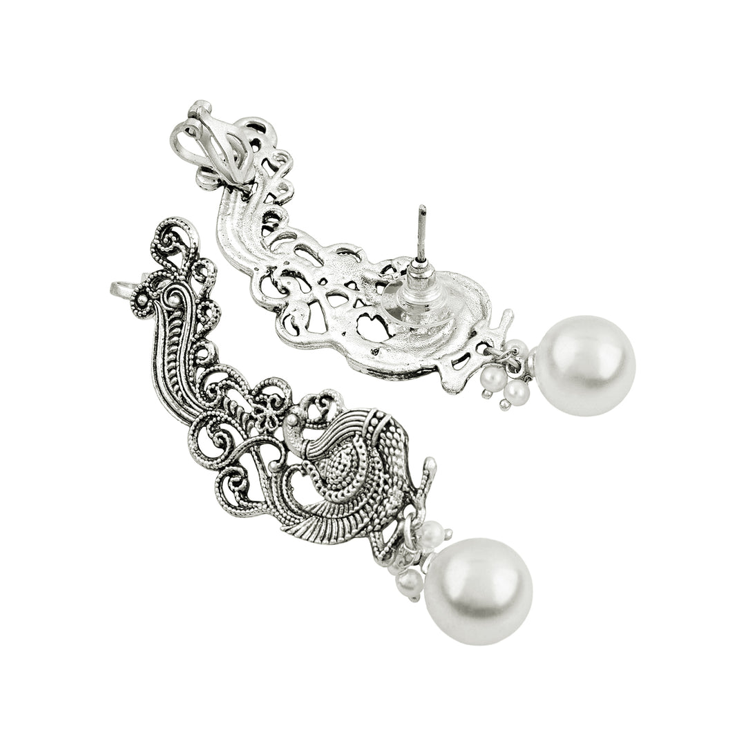 Teejh Karika Silver Pearl Earcuffs