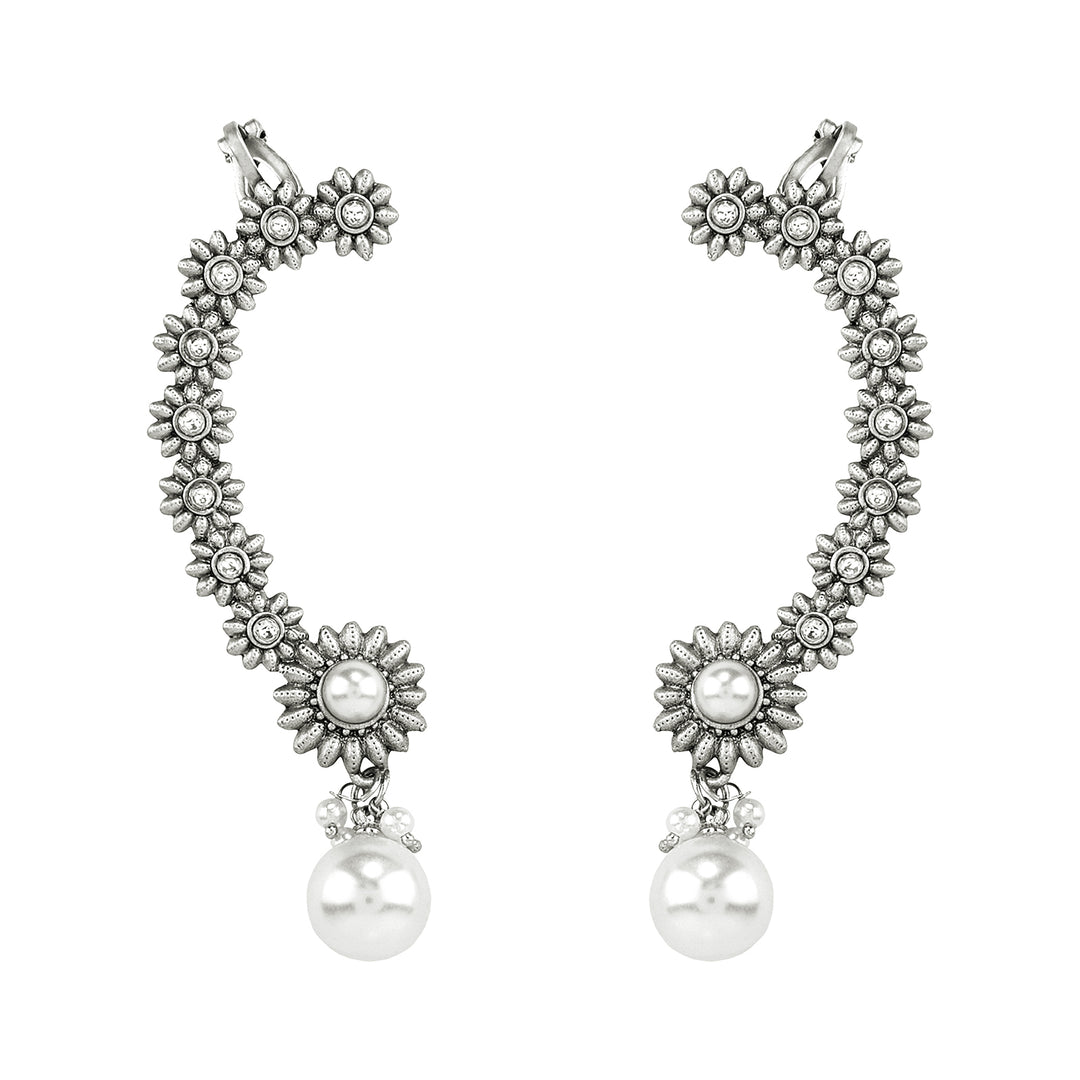Teejh Kaylaa Silver and  Pearl Earcuff
