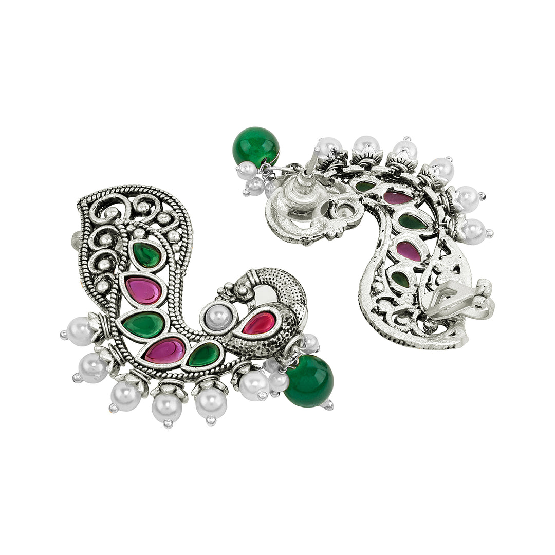 Teejh Mor Silver and Pearl Beaded Earcuffs