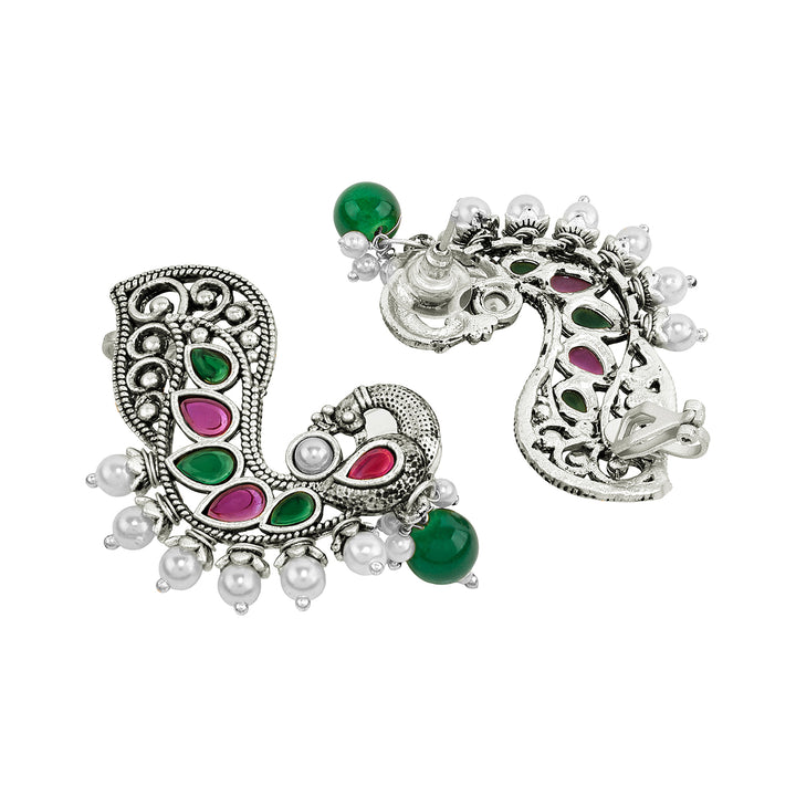 Teejh Mor Silver and Pearl Beaded Earcuffs