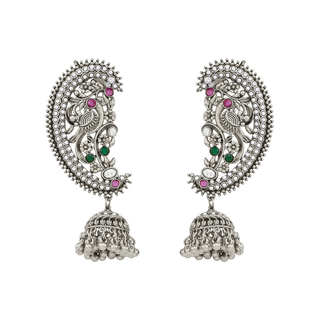 Teejh Kanthika Silver Stones Earcuffs
