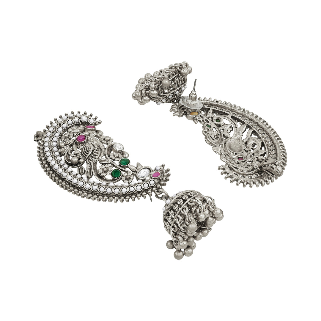 Teejh Kanthika Silver Stones Earcuffs
