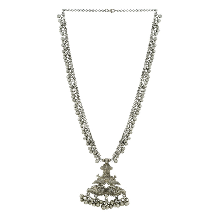 Teejh Bani Silver Ghungroo Necklace