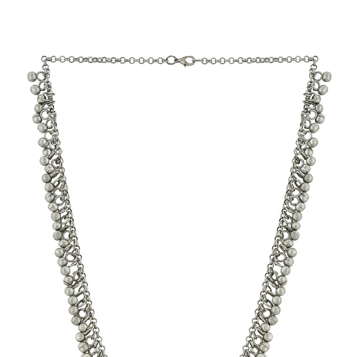 Teejh Bani Silver Ghungroo Necklace