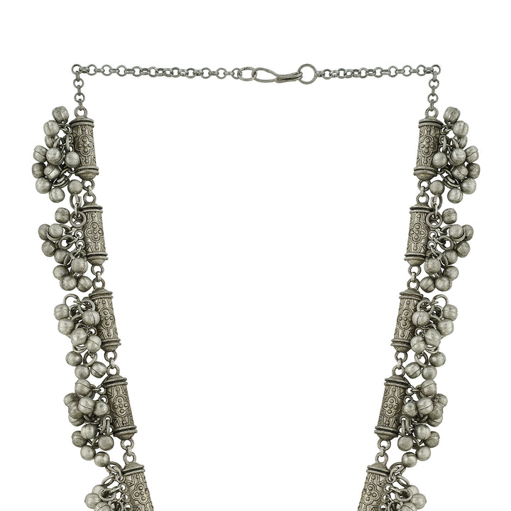 Teejh Nainika Silver Ghungroo Necklace