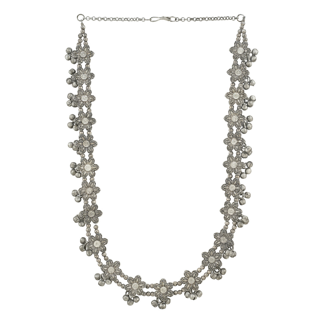 Teejh Chann Silver Ghungroo Necklace
