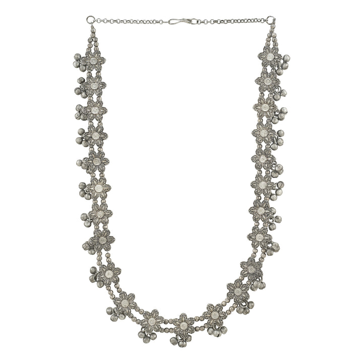 Teejh Chann Silver Ghungroo Necklace
