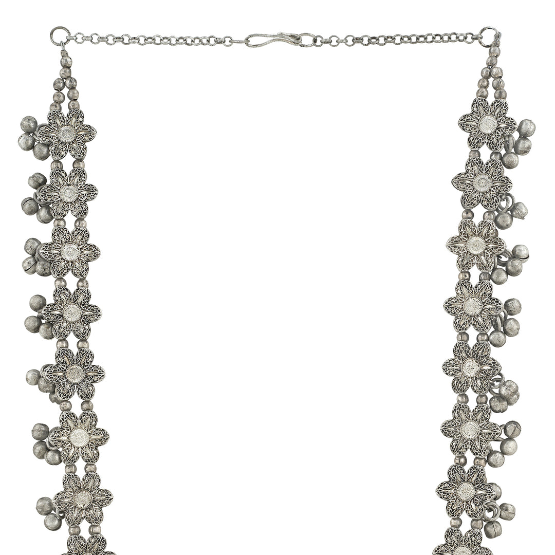Teejh Chann Silver Ghungroo Necklace