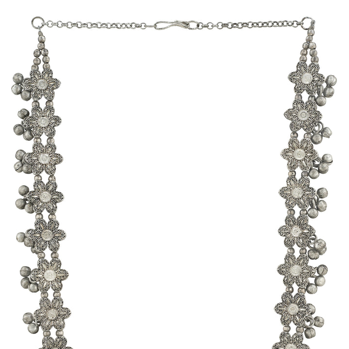 Teejh Chann Silver Ghungroo Necklace