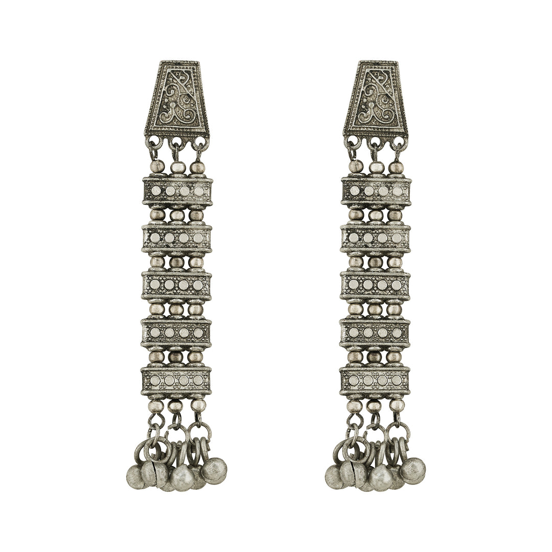 Teejh Rajsi Silver Ghungroo Earrings