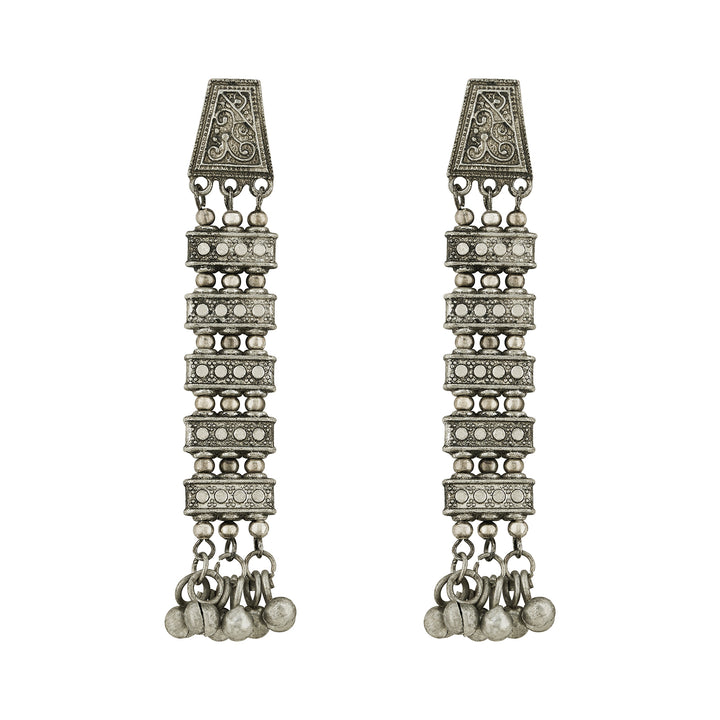 Teejh Rajsi Silver Ghungroo Earrings