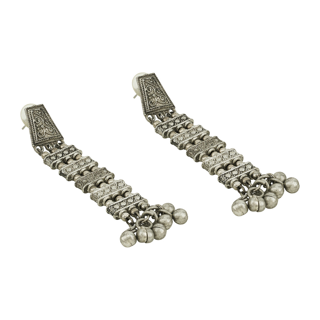 Teejh Rajsi Silver Ghungroo Earrings